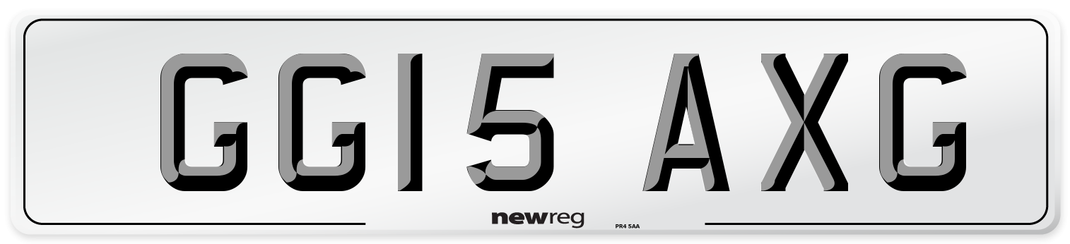 GG15 AXG Number Plate from New Reg